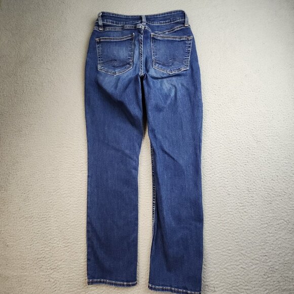 Silver Jeans Womens 30x29 Blue Curvy Avery Straight Leg Stretch Dark Wash Faded - Picture 2 of 11